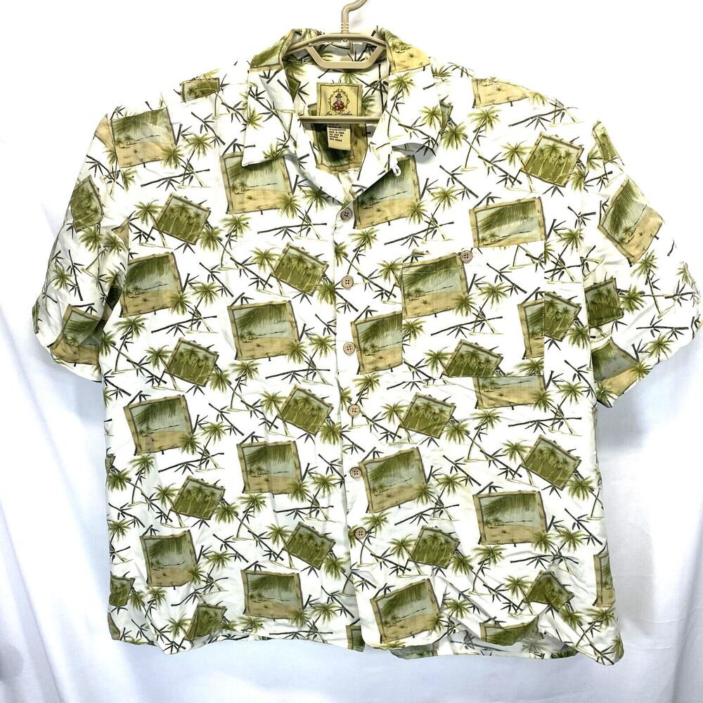 Joe Marlin Men 2XL Hawaiian Floral Short Sleeve Button-Up Casual Shirt RN105866
